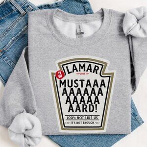 Kendrick Lamar- Mustard!!!!! Sweatshirt, Superbowl, DJ Mustard (Sport Gray/New)